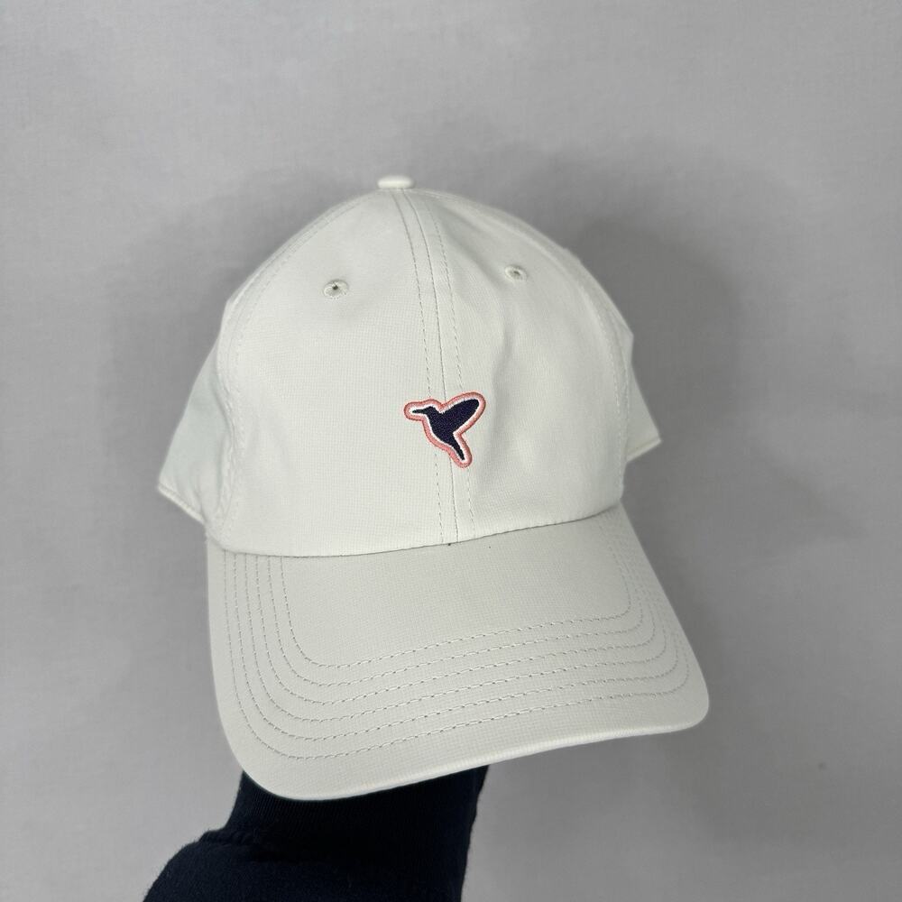 Birddogs Mens Hat One Size White Performance Golf Cap Logo Strapback Adjustable